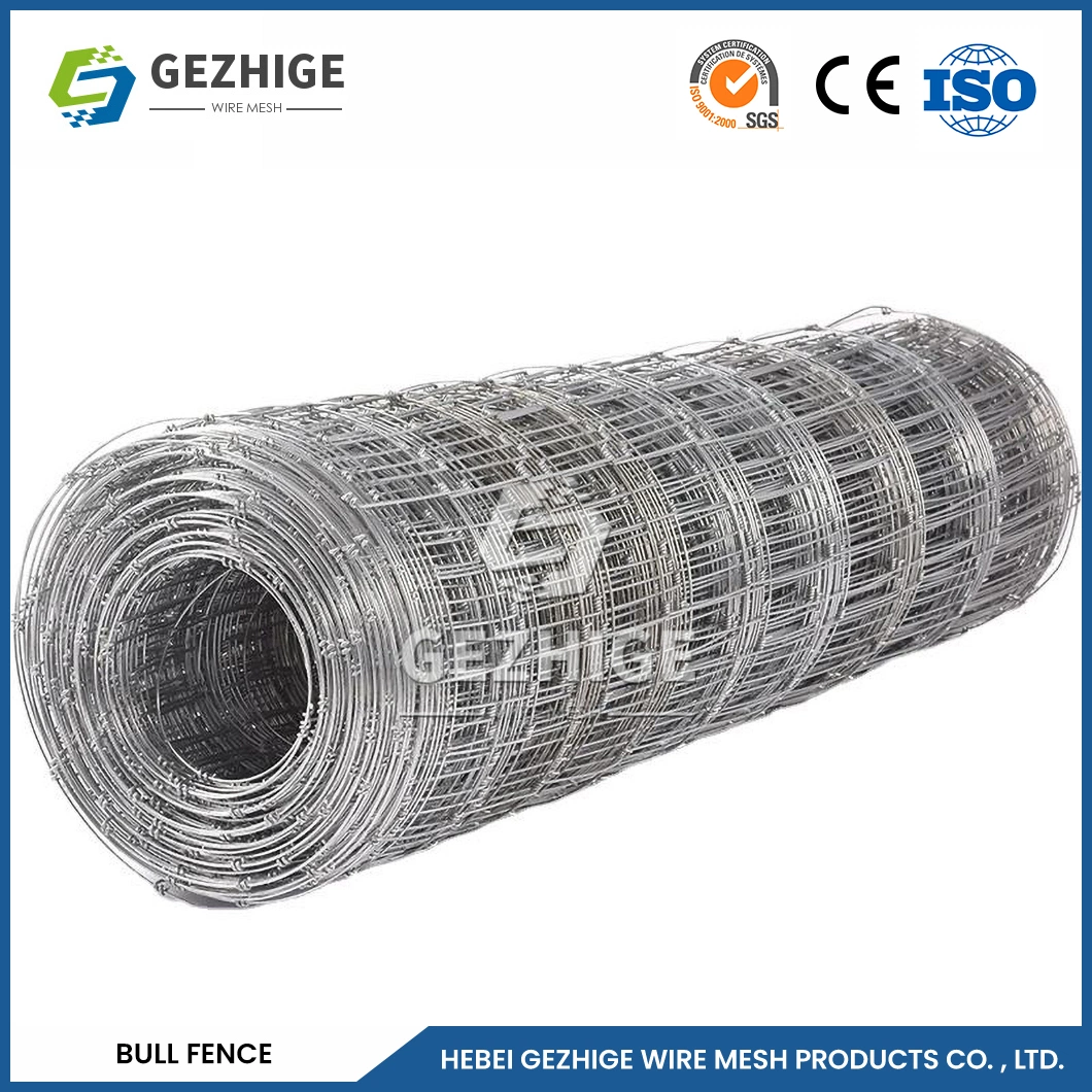 Gezhige Uniform Mesh Cattle Grassland Fence Wholesaler Custom Galvanized Livestock Cattle Fence China 55*100mm Mesh Size Grassland Fence Panel