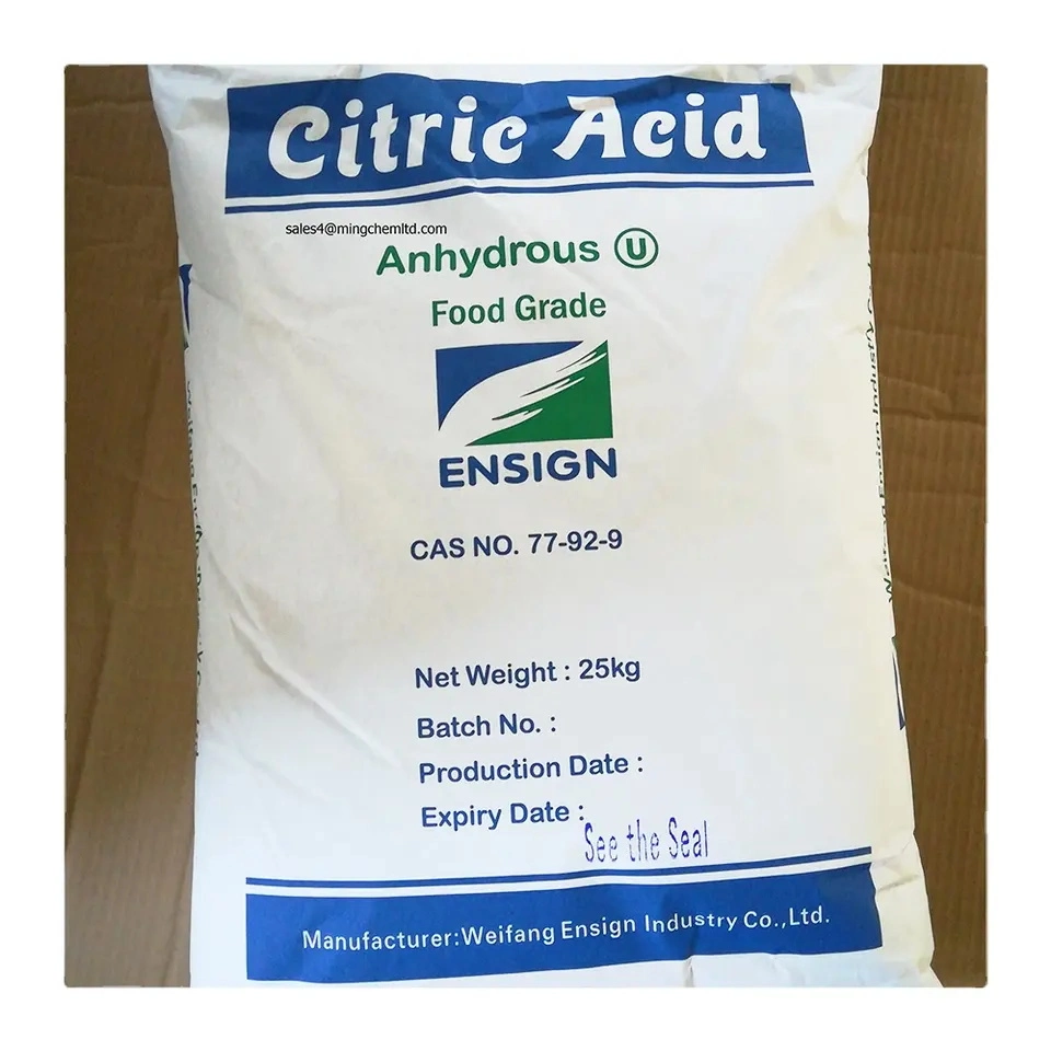 High Purity Monohydrous and Anhydrous Citric Acid for Food Additives CAS77-92-9