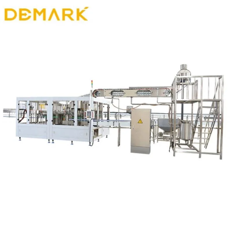 Demark Machine de remplissage de bouteilles PET pour boissons chaudes entièrement automatique