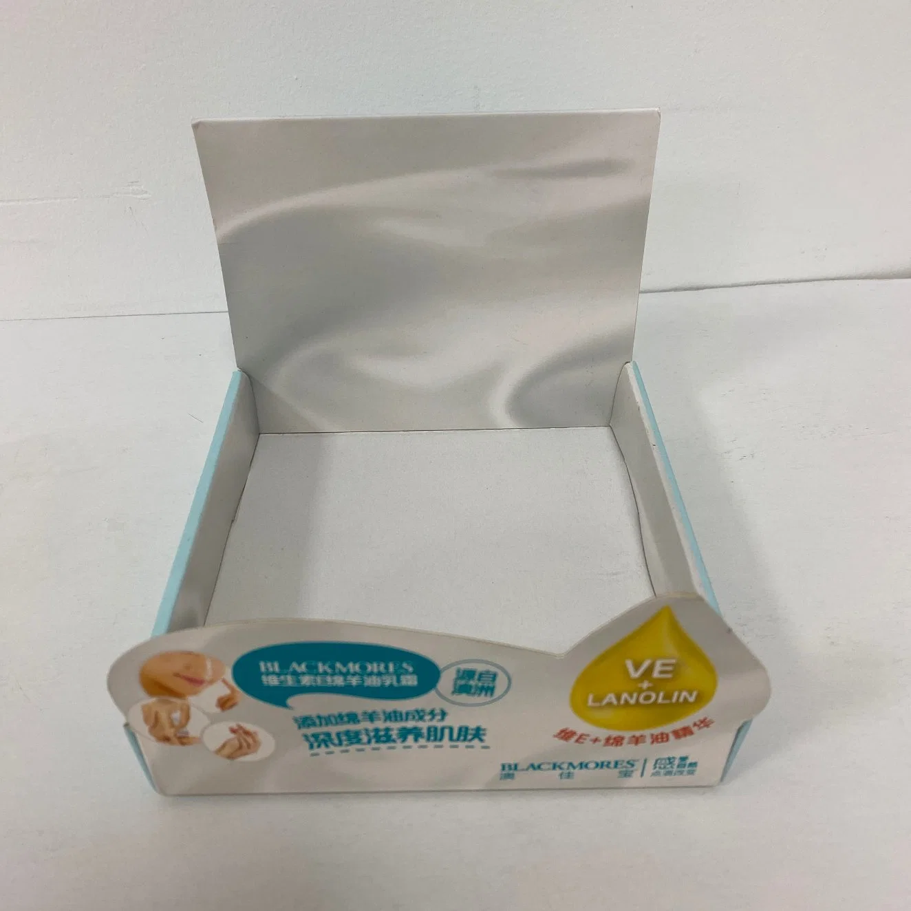 Retail Shop Shelf Ready Tray Packaging Paper Display Box, Folding Corrugated Cardboard Carton Pop up Display Box