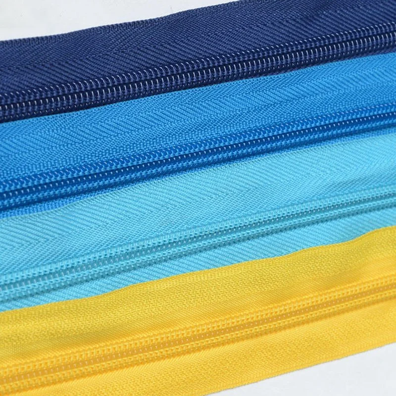 Zipper Manufacturer Custom Color #5 #3 Plastic Nylon Zipper Open End 60cm Plastic Zipper