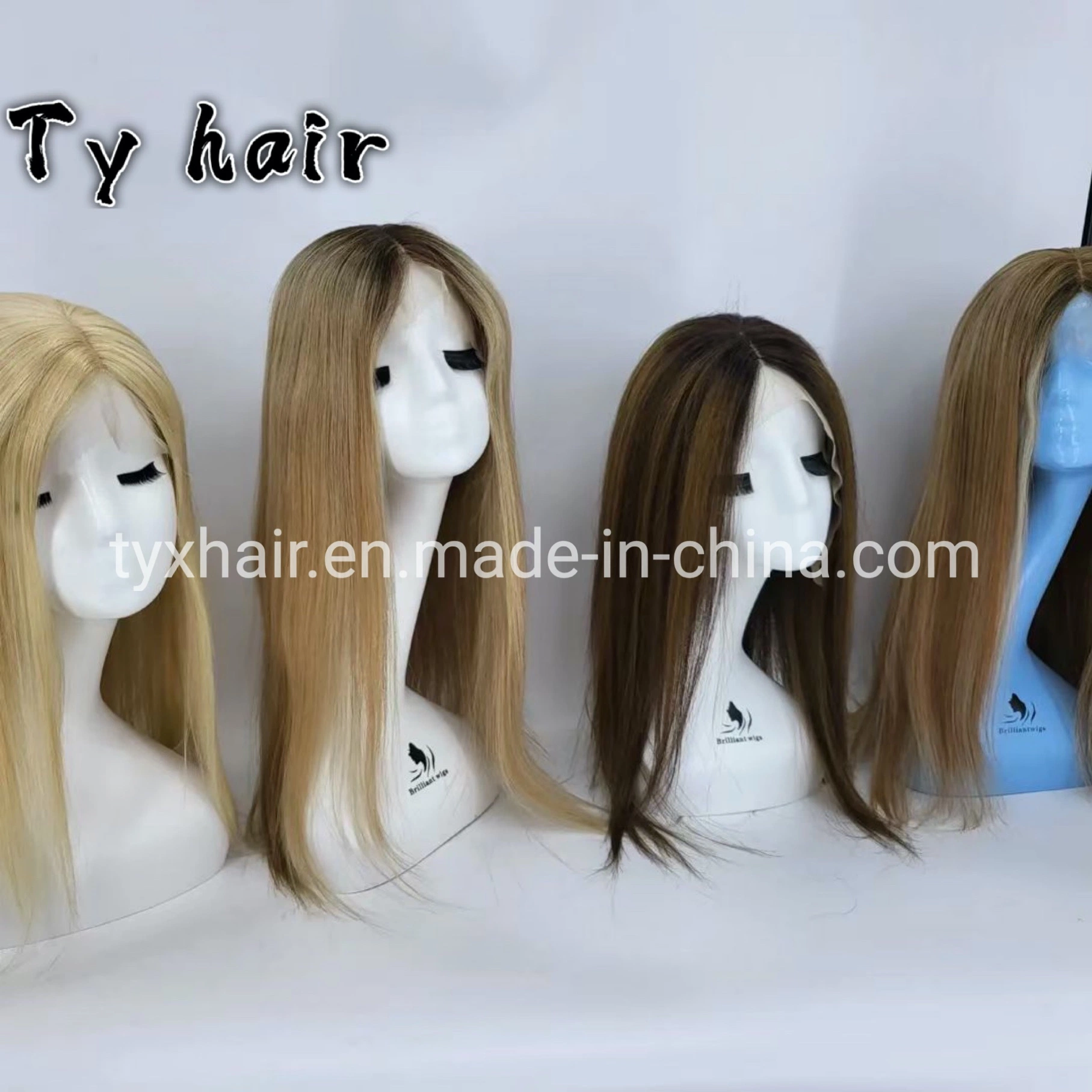 Natural Hair Growth No Wefts and Not Mechanical Stitching Human Remy Hair Lace and PU Hand Tied Small Cap Wigs