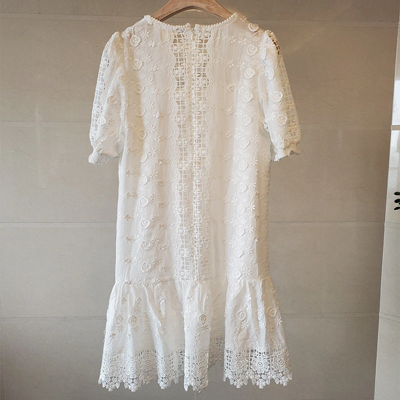 OEM ODM Custom New White Classy Maxi Cotton Bohemian Bodycon Dresses