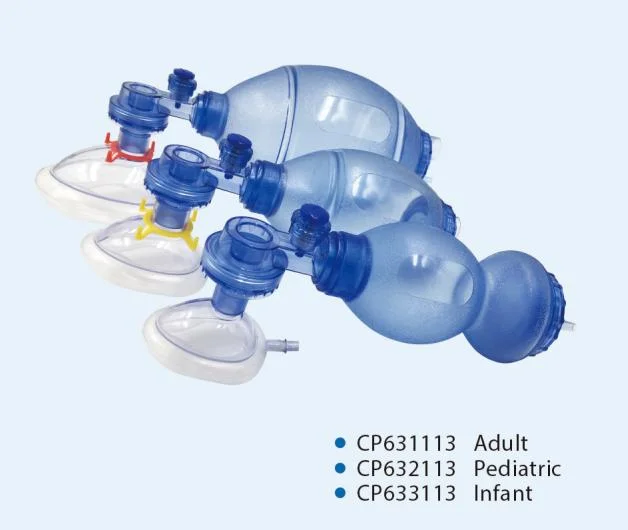 Resucitador manual de silicona líquida al por mayor primeros auxilios Resucitación de oxígeno cardiopulmonar Kit