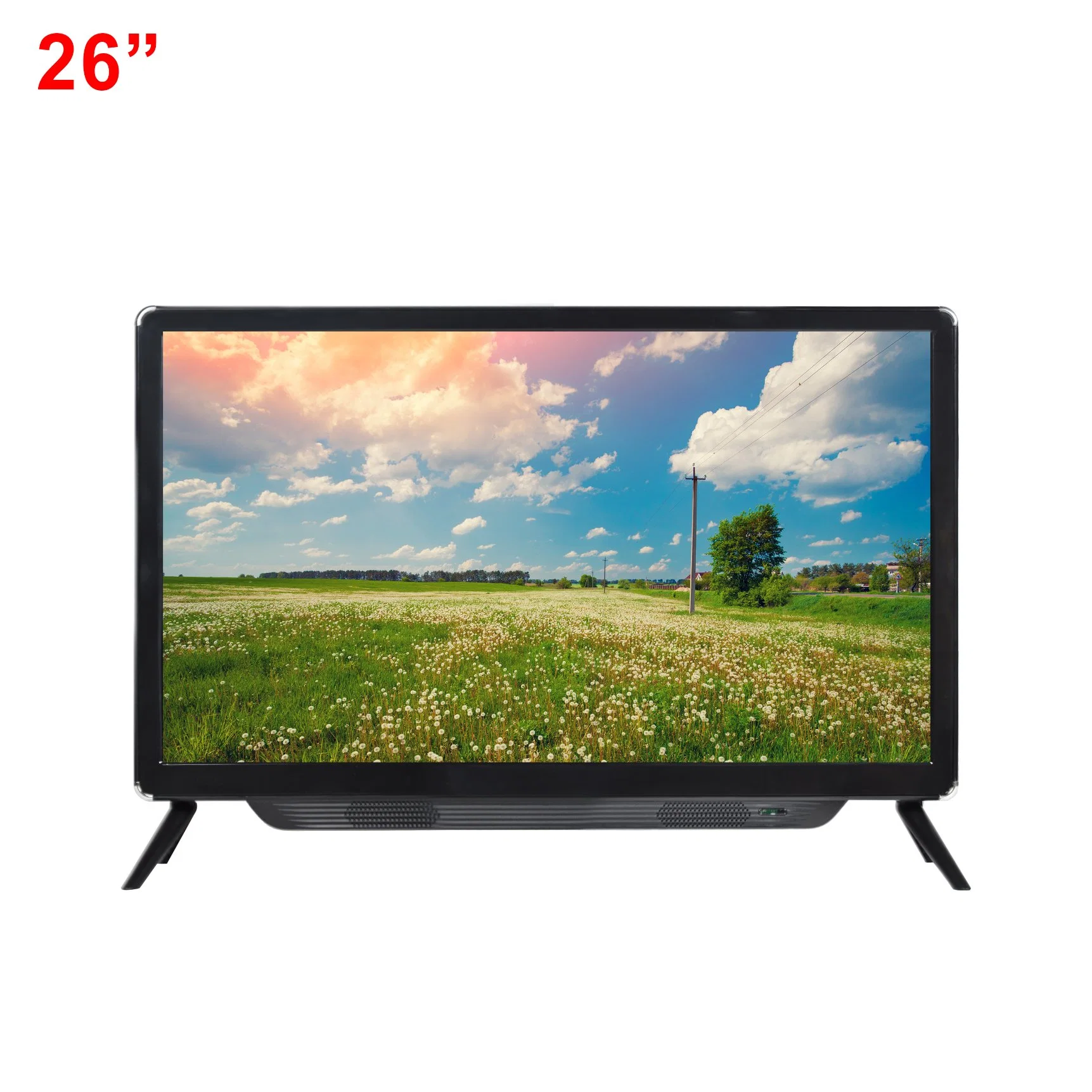 China Security 26 Inch All Color Cheapest Smart TV USB Earphone HDMI VGA DC 12V LED TV LCD TV