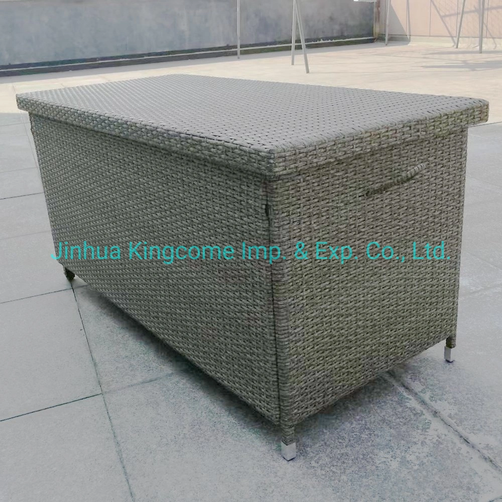 Rattan Effect Storage Cushion Box Home Furniture Chest Box