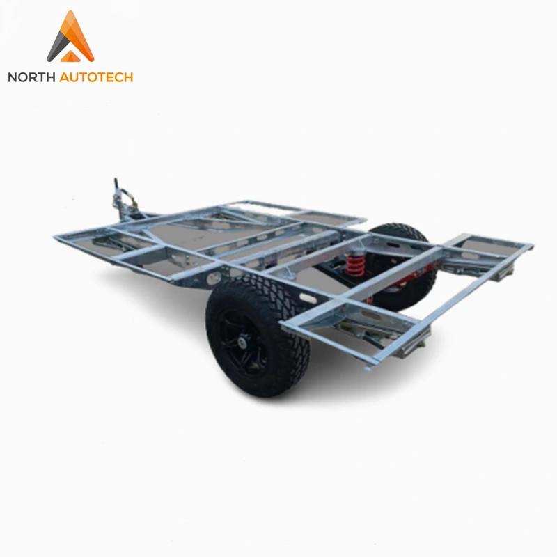 Leichter Offroad-Anhänger Chassis Rahmen für den US-Markt angepasst Heiß Getaucht, Galvanisiert