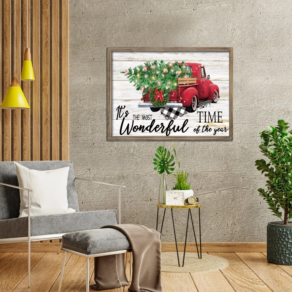 Wholesale/Supplier Vintage Hanging Wood Sign Framed Craft Rustic Plank Wall Harvest Festival Print Wall Board