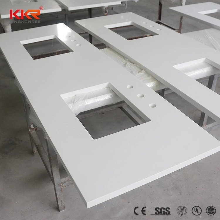 Kingkonree Solid Surface Resin Stone Customized Bathroom Vanity Top