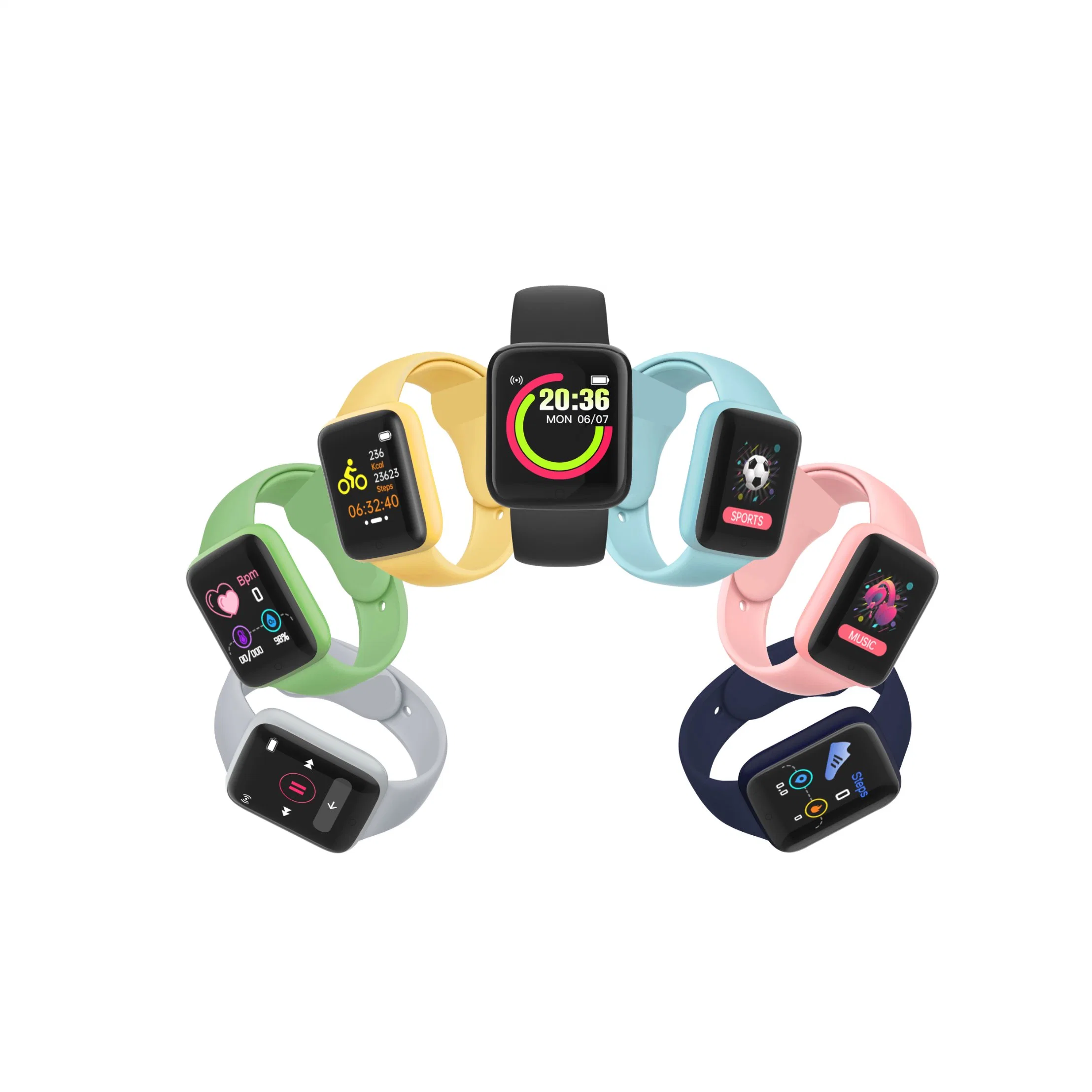 Горячая продажа Пополнение интеллектуального здоровья фитнес Tracker Smart браслет Браслет Y68 D20 Smart Watch
