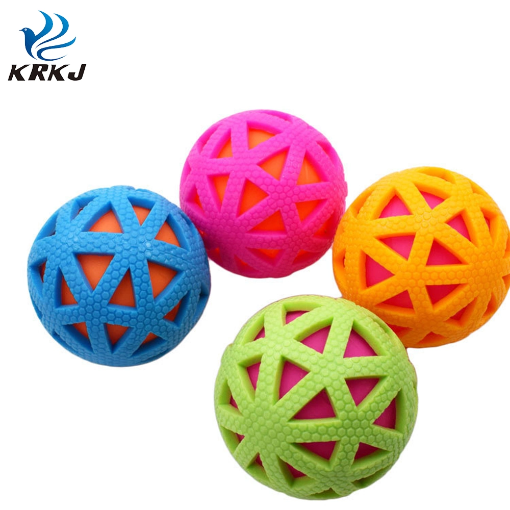 Tc-5c063 Pet Supplies TPR Hollow Rubber Luminous or Squeaky Ball