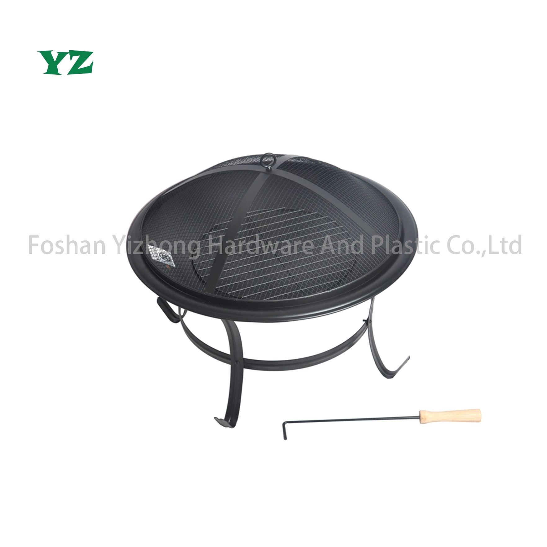 22inch Garden Round Black Fire Pit