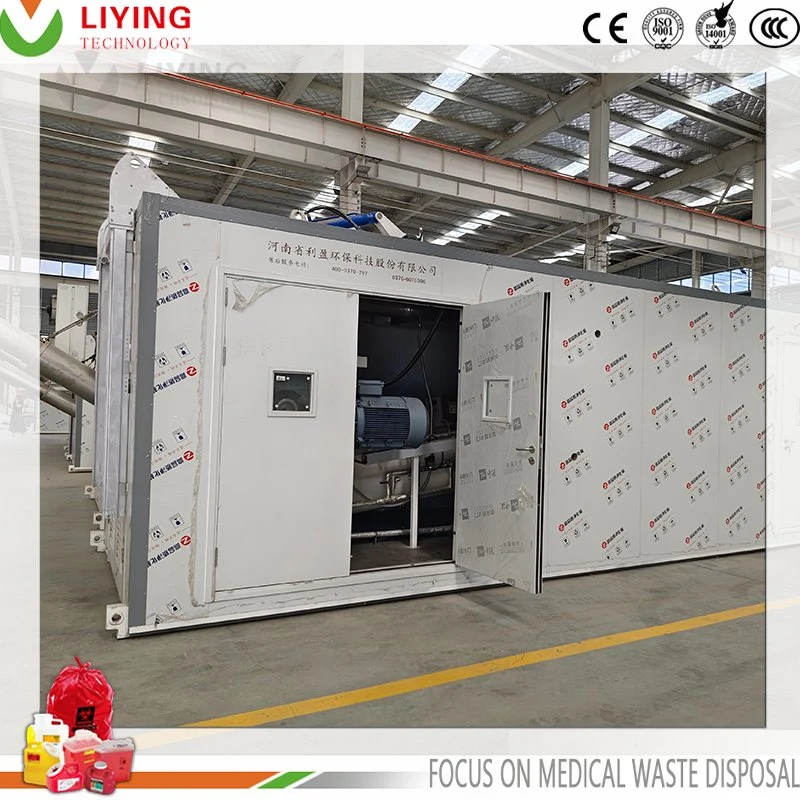 Eco-Friendly Hazardous Waste Management System Microwave Sterilization Machine Biomedical Waste Shredder