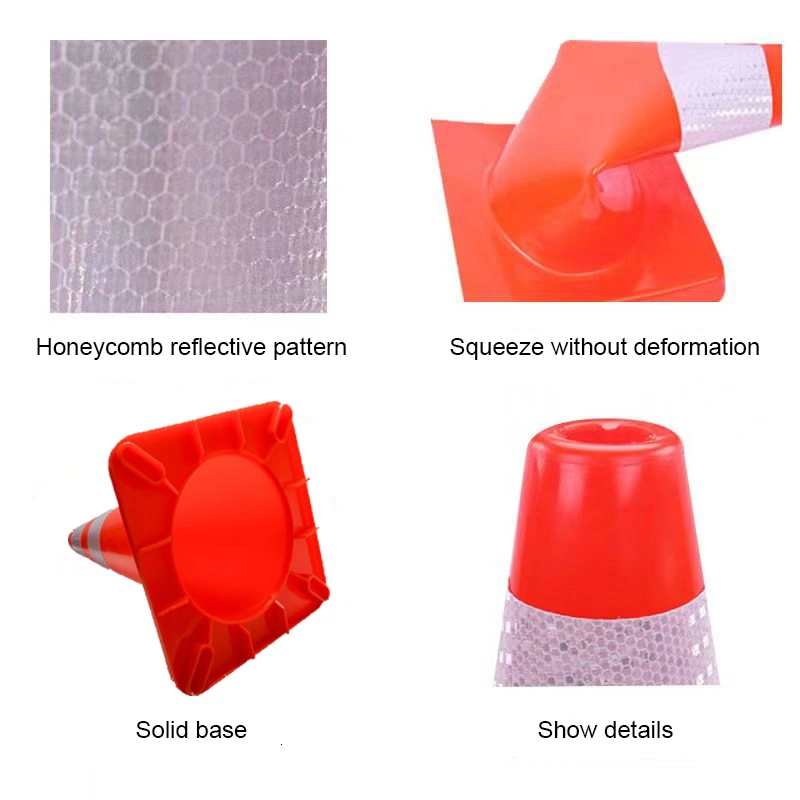 Customized Highly Visible Orange 70cm Road Safety Traffic Cone