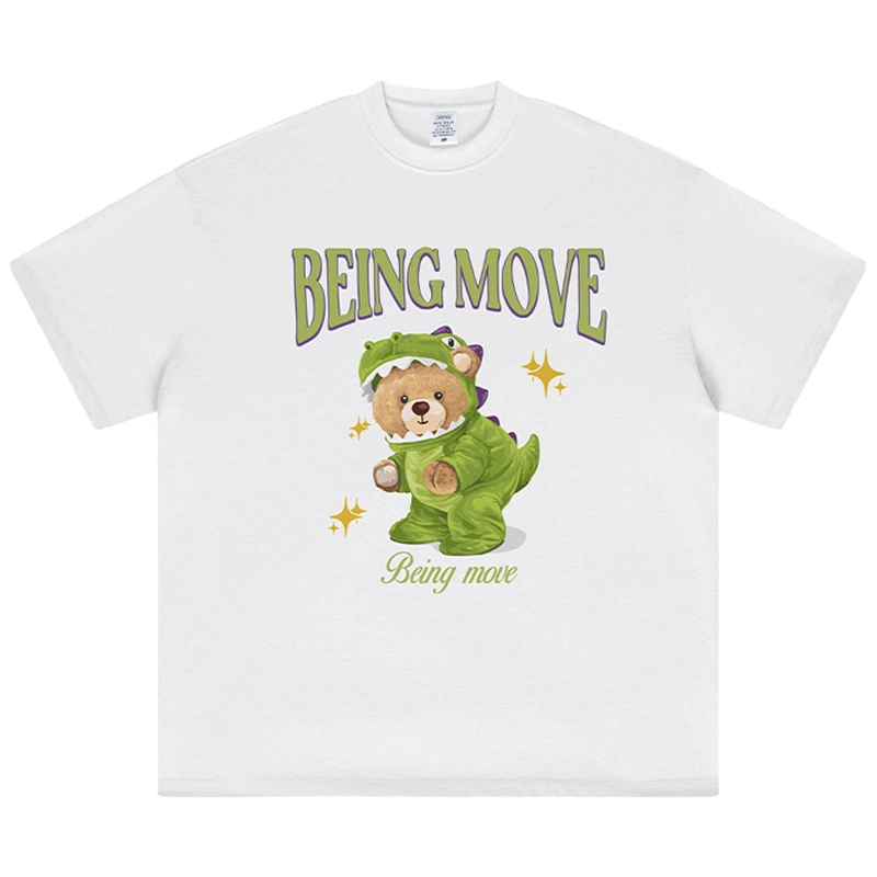 Comercio al por mayor 305g de patrón de Boutique camisetas de manga corta de algodón para bebés niñas niños Ropa de verano