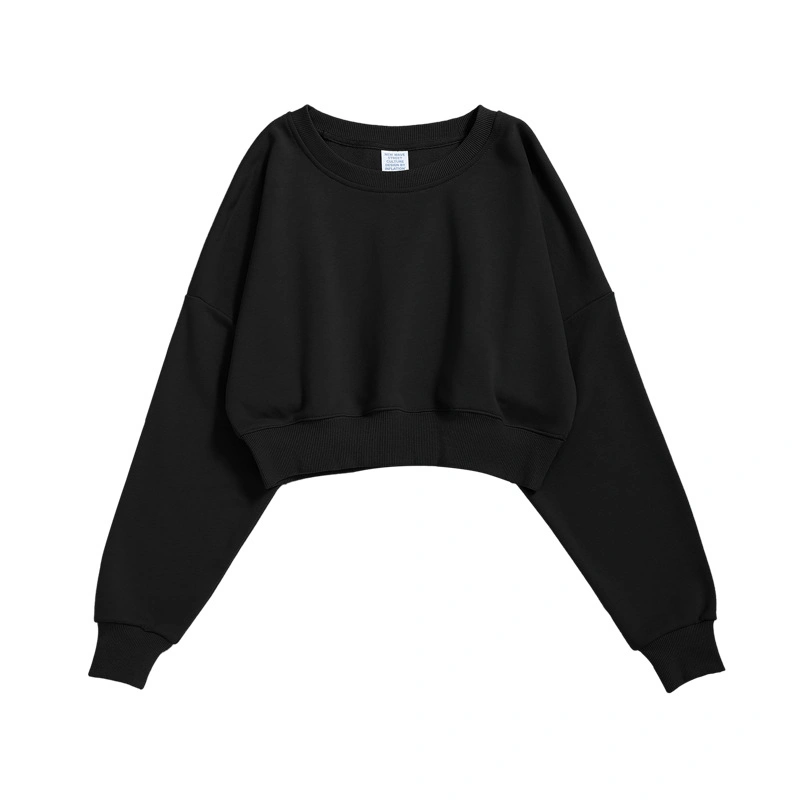 Pure Color Simple Style Terry Short Cropped Womens Sweater Jkt-462