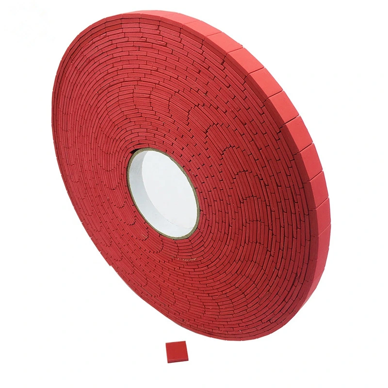 15*15*2+1mm Red Rubber with Cling Foam of Glass Separator EVA Rubber Spacers on Sheets