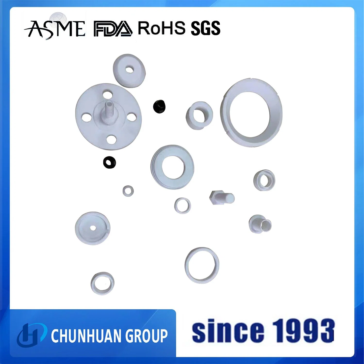 Corrosion Resistance Gasket/Tube Virgin PTFE Plastic Processing Sealing Parts