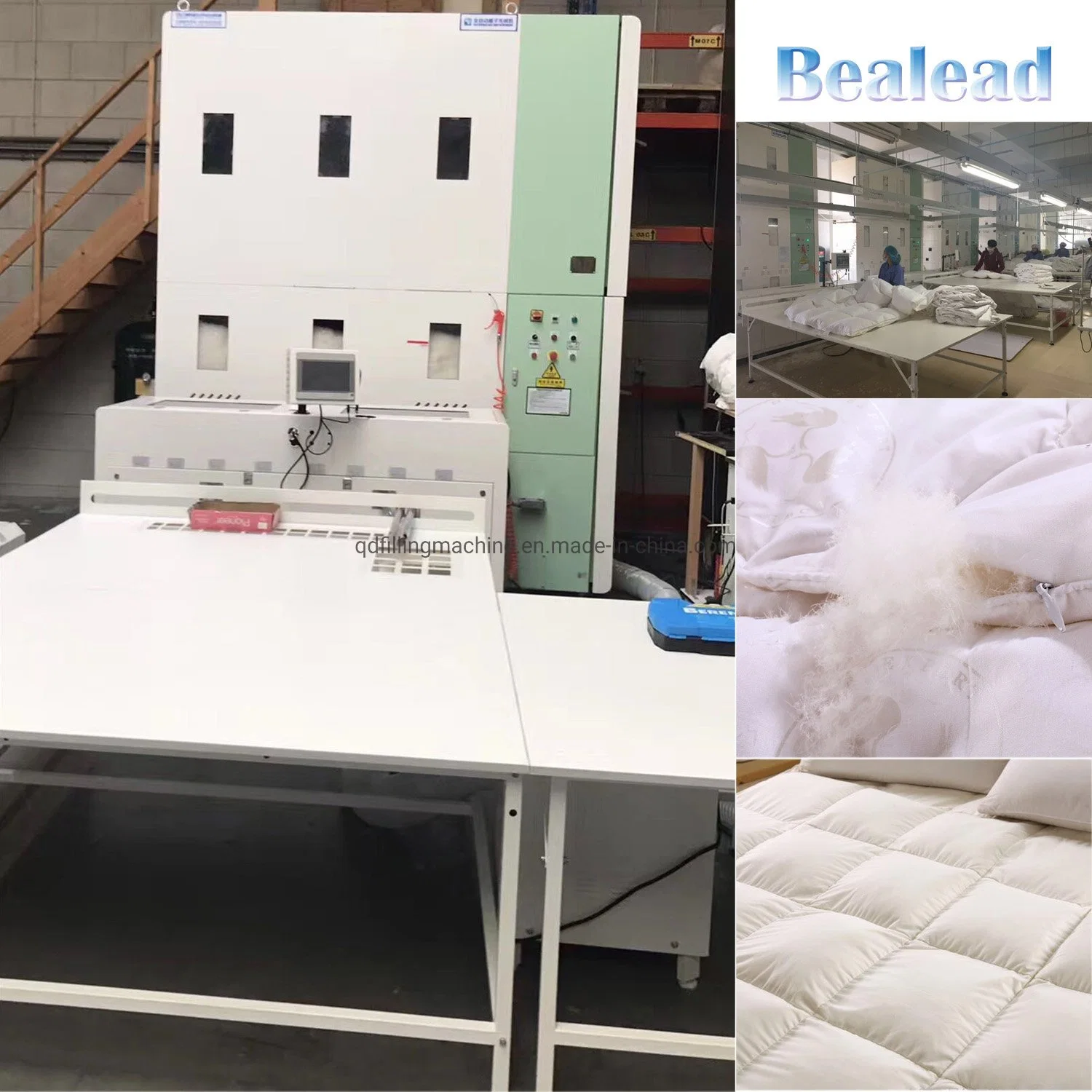L'Oie blanche courtepointe couette en duvet Home Textile literie fournisseur de machines de remplissage
