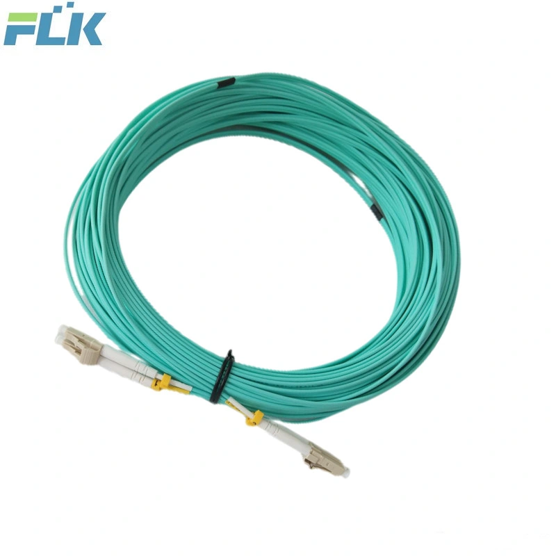 Fibre optique Universal 10 Go duplex multimode 50/125 plaque de fibre OM3 Cable LC vers LC 30 mètres Aqua Jacket