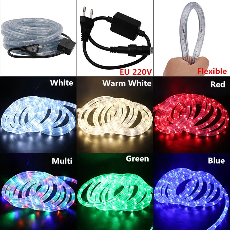 10m Indoor& Outdoor Low Voltage Multi-Function Rope Light &ndash; Multi Coloured