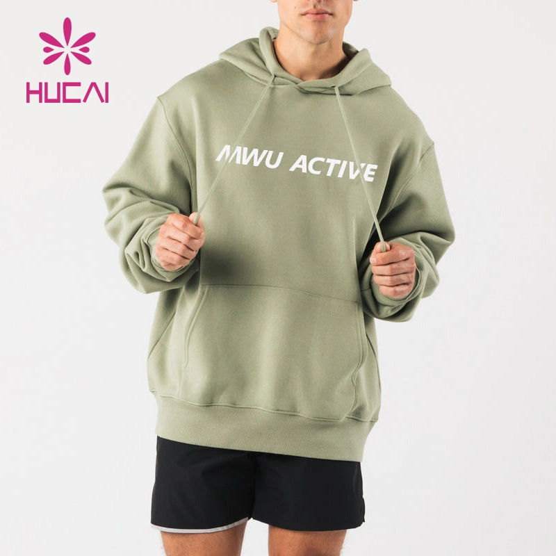 OEM Private Brand Gym Apparel Fashionable Breathable Fitness Clothing Running Custom Screen Printing High Quality Sports Mens Workout Hoodies