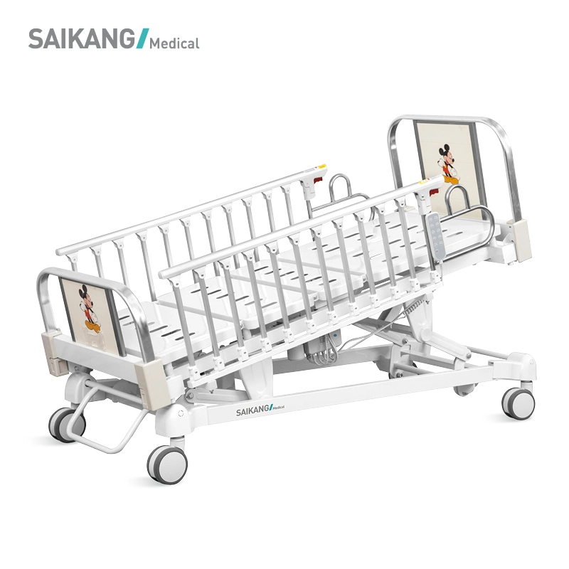 CT8K Saikang Hospital Infant Baby Pediatric Bed Multifunction Foldable Electric Medical Children Kids Bed Manufacturers