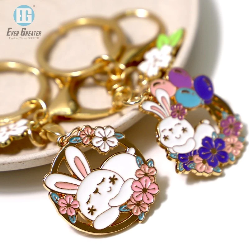 Специальная цепочка для ключей Enamel Bunny Cute Metal Keychain