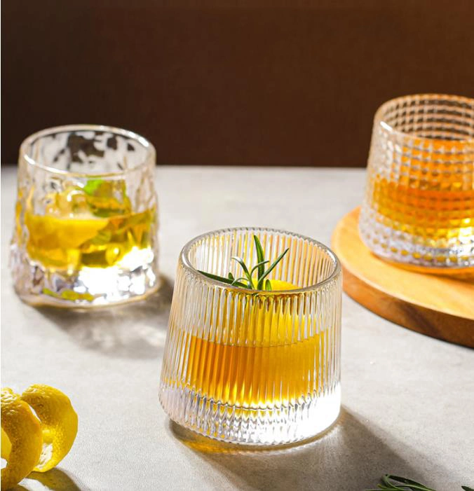 Old Fashioned Handmade Clear Crystal Whiskey Glasses, Glass Wine Cup, Luxury Barware for Scotch, Bourbon, Liquor, and Cocktails