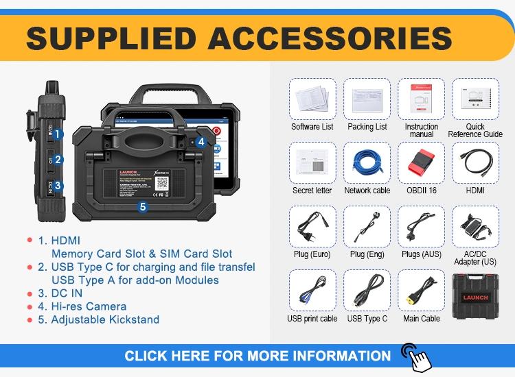 Launch Full System X431 Pad Vll Elite Computer for Car Diagnostics X431 Pad7 External Module