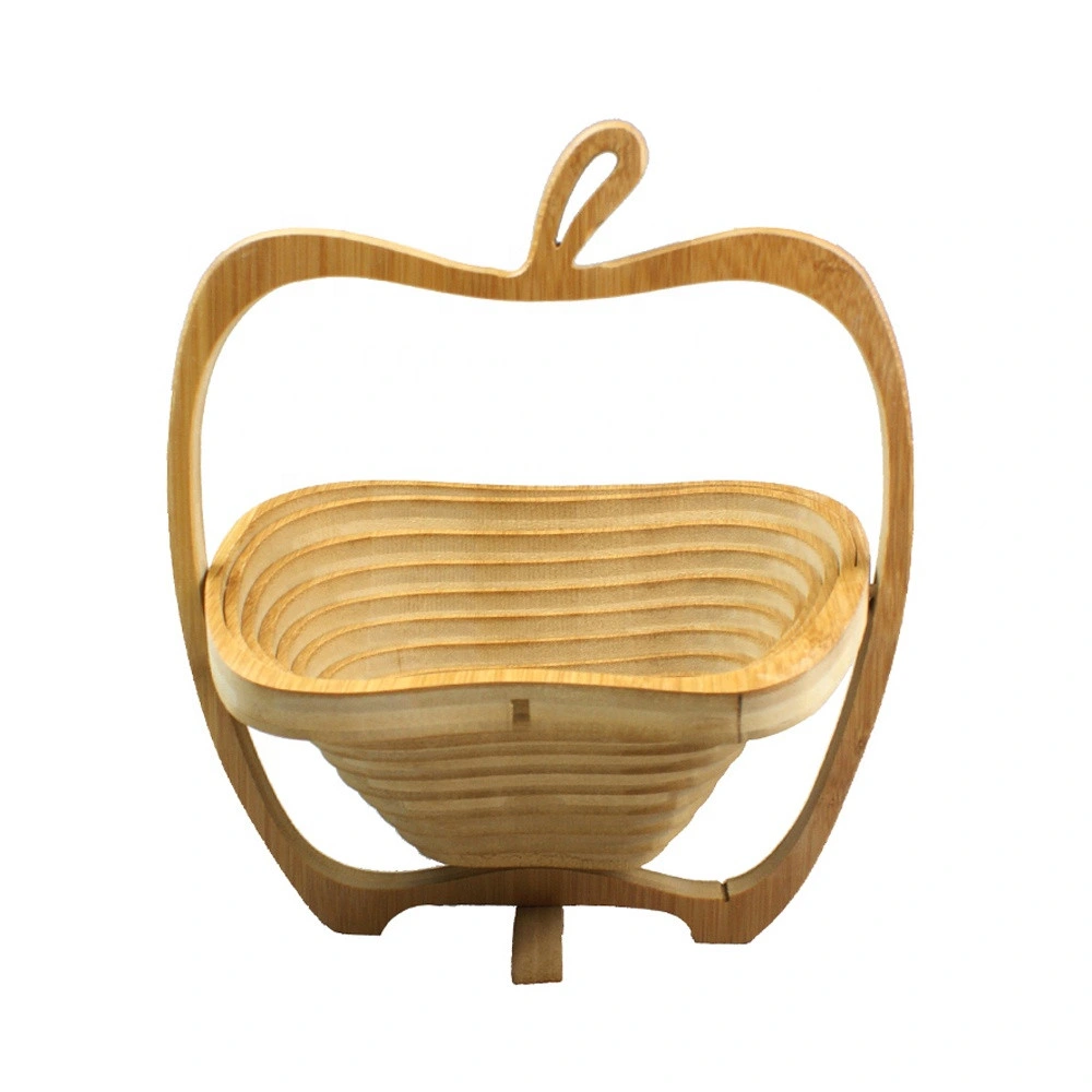 Hot Sell Collapsible Food-Safe Cesta de fruta de madera