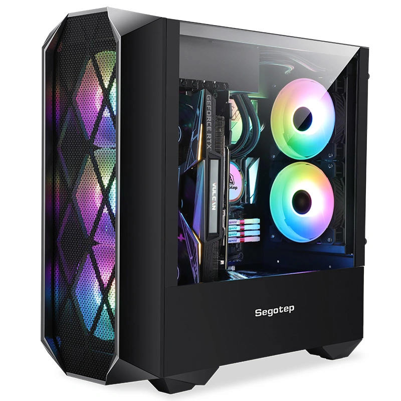 Segotep ATX 3.0 Full Tower Gaming Computer Case with Mesh Panel Liquid Cooling Fans
