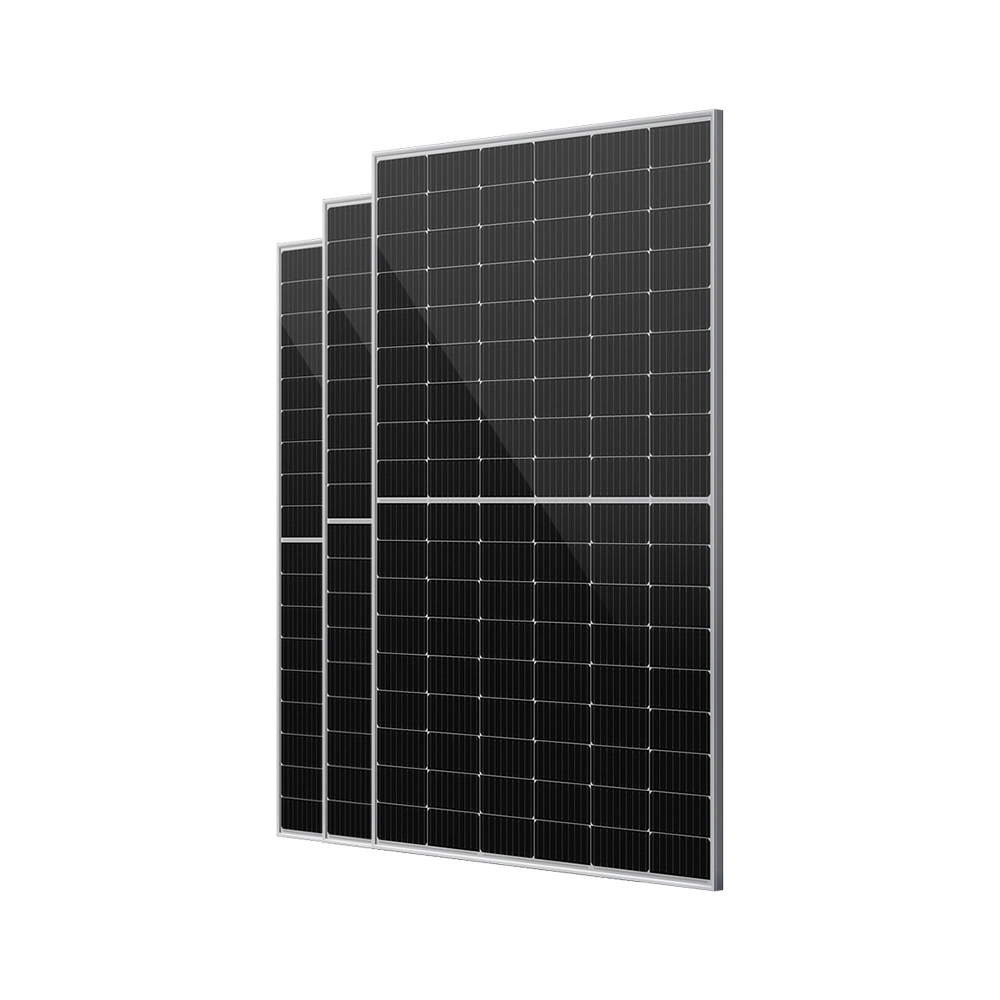 182mm Half Cell Silvery Monocrystalline PV Module Solar Panel