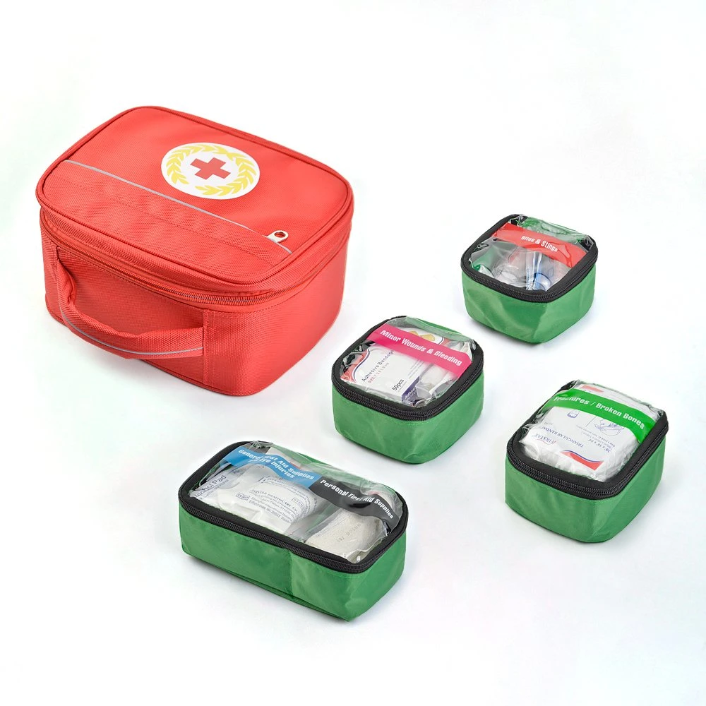 Bolsa de almacenamiento portátil de la medicina botiquín de primeros auxilios al aire libre Viajes Camping píldora de emergencia impermeable Bolsa Bolsa de supervivencia