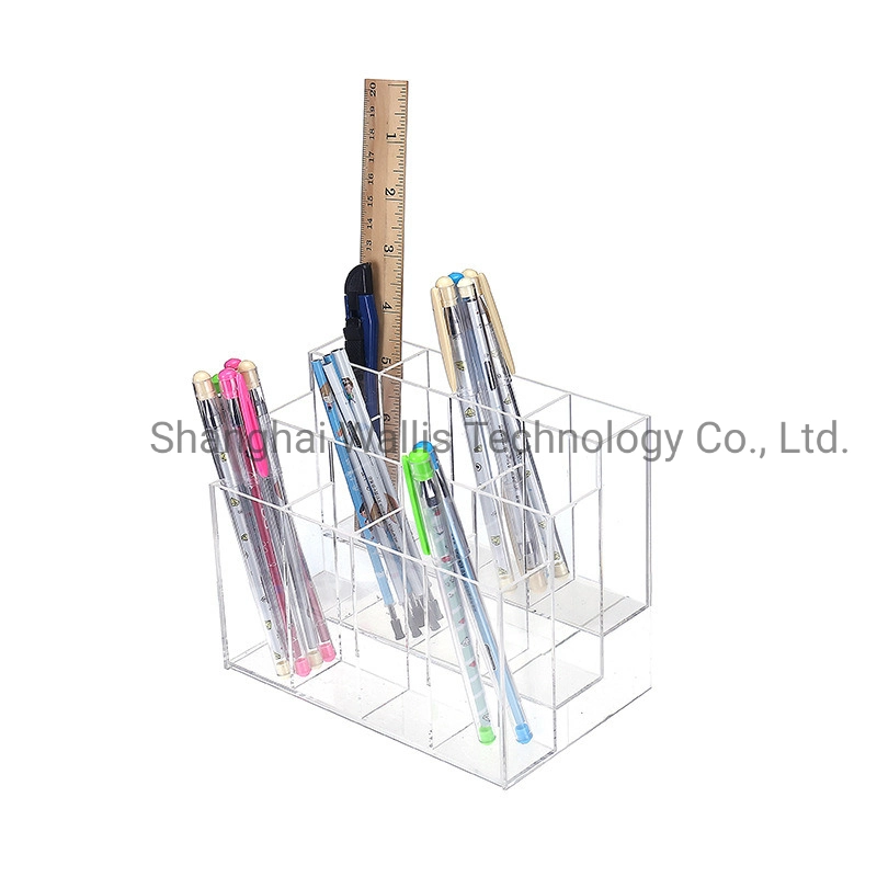 Custom Acrylic Pen Holder Stationery Display Stand Multi-Function Multi-Cell Storage Rack