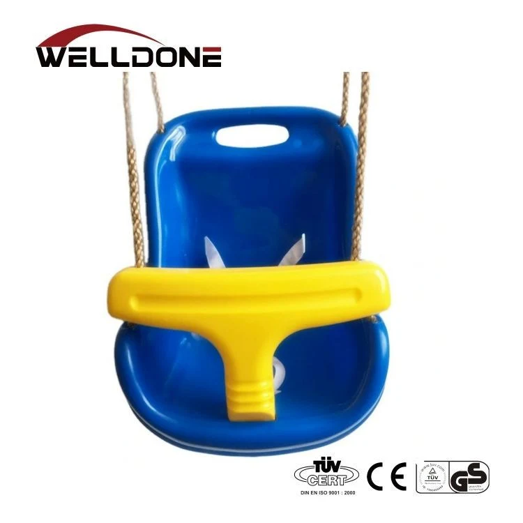 Children Indoor Playground Plastic Baby Swing Chair with Armrest