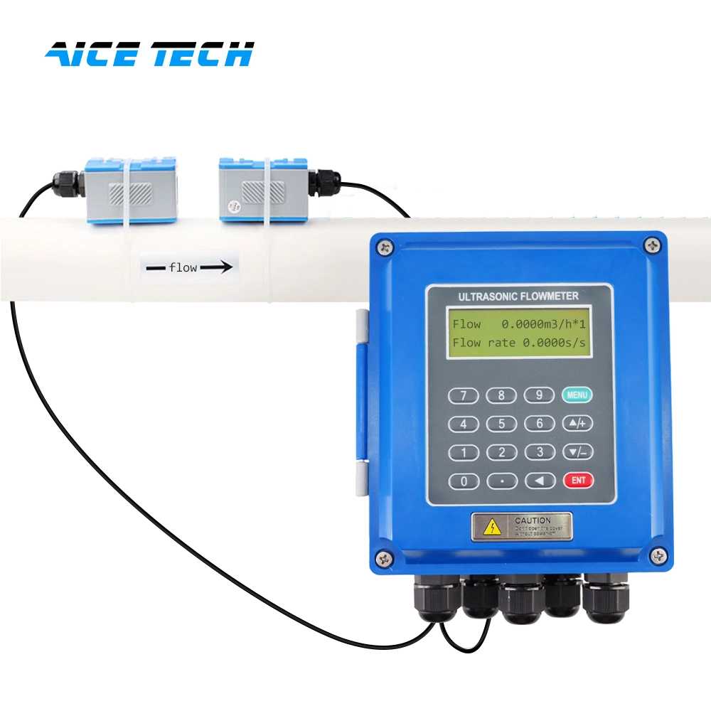 Aice Tech Pipe Clamp-on Ultrasonic Flow Meter with All Sizes of Transducers Probes