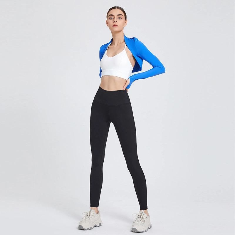 Invierno Nuevo de cintura alta relleno Bottoming Yoga pantalones mujeres de running al aire libre Bolsillos de cadera Deportes Pant Leggings