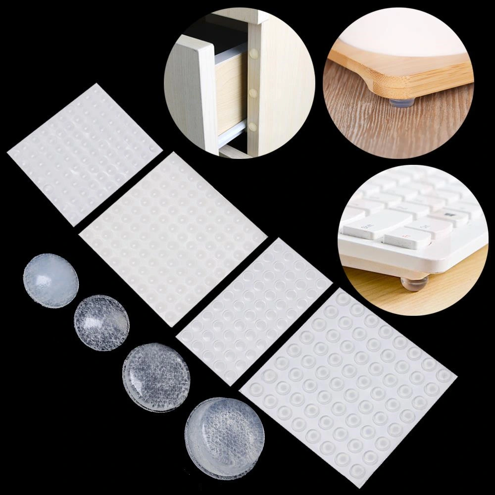 Heat Resistant Black Pads Desk Glass Table Laptop Chair Legs Ironing Board Electronic Scale Rubber Bumper Feet for Furniture