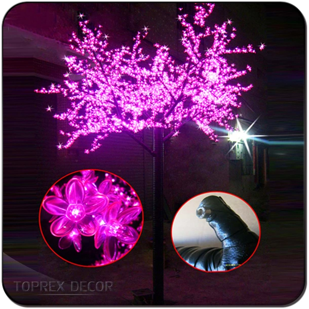 La decoración de bodas paisaje artificial LED se encienden Árbol de cerezos en flor