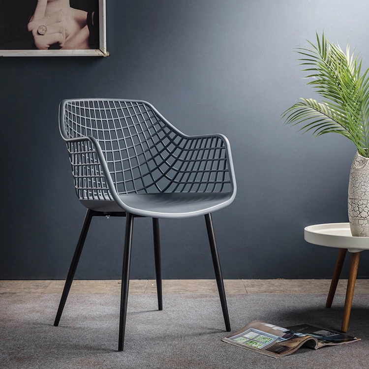 High quality/High cost performance  Home Furniture Modern Design Original Factory Plastic Mesh Chair Dining Room PP Seat Plastic Dining Chairs