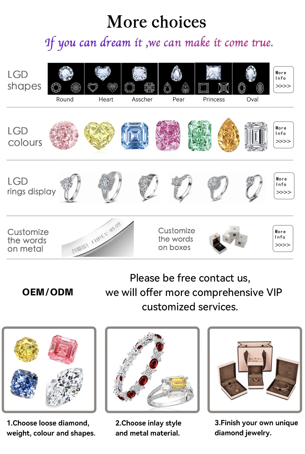 HPHT/CVD 10,2CT VVS Blanco Color IGI/Gia Informe Personalizar reloj pulsera Pins Brooch Rough Lab Joyería de Diamante cultivada