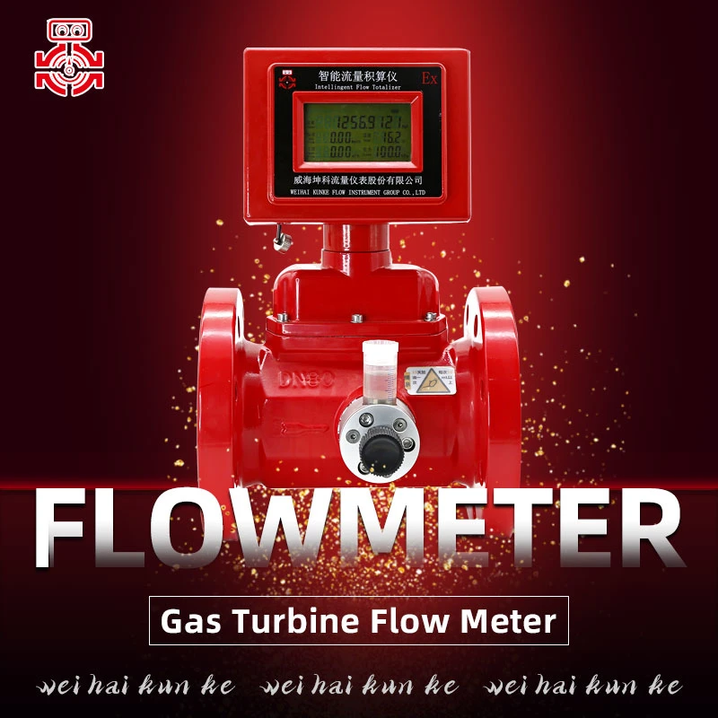 Natural Gas Turbine Flowmeter Klwqd-B-50 with High Precision Wireless Long-Range Liquid Crystal Display