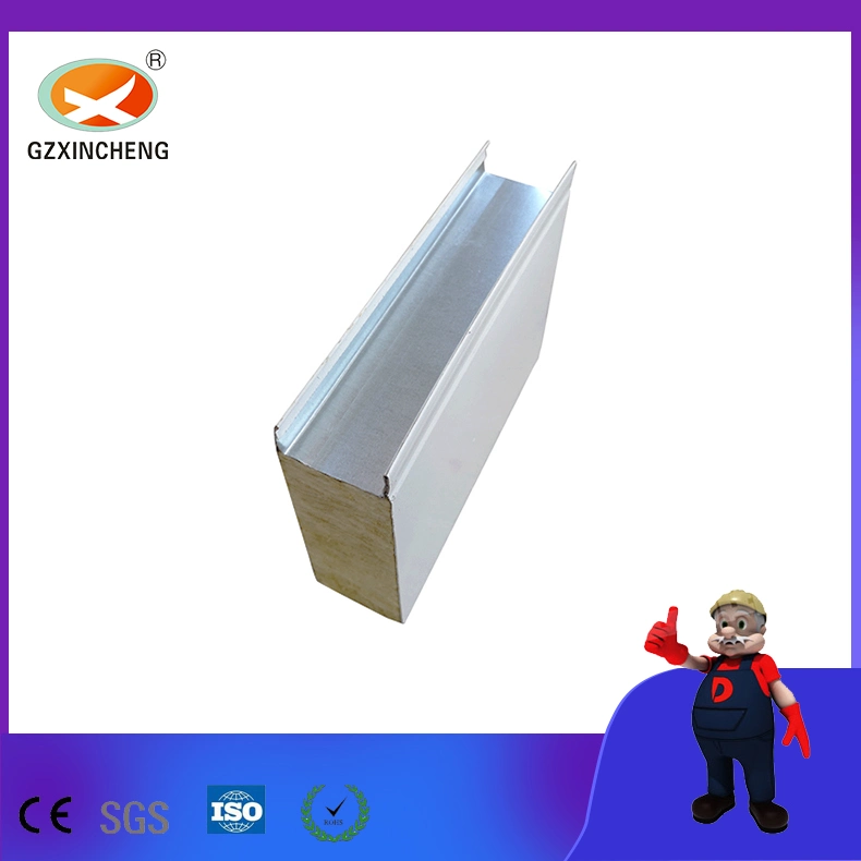 Fireproof Construction Material Rock Wool Sandwich Panel for Prefabricated House