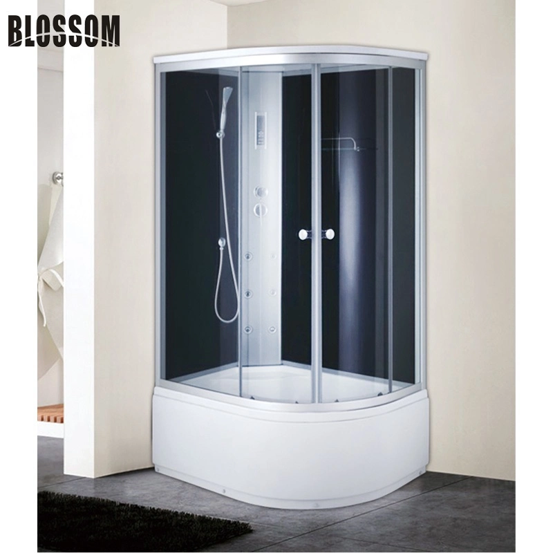 Sliding Clear Glass Massage Offset Steam Complete Shower Room