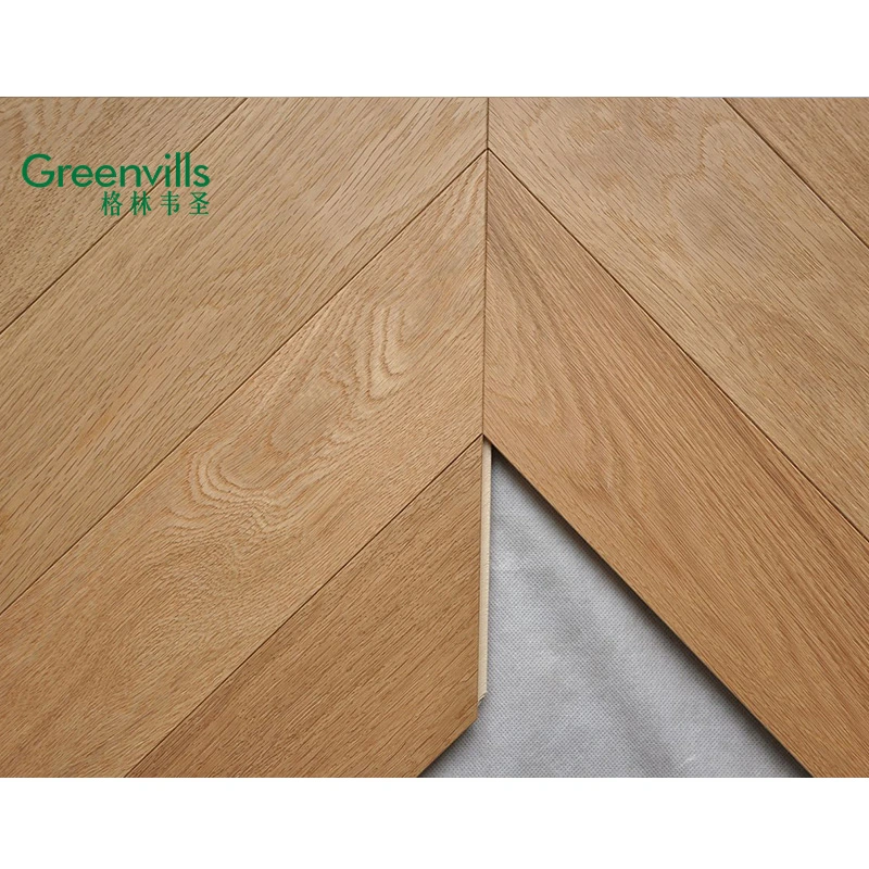 Novedoso diseño Chevron Espina/Real de ingeniería de suelos de parquet de madera de roble/pisos de madera