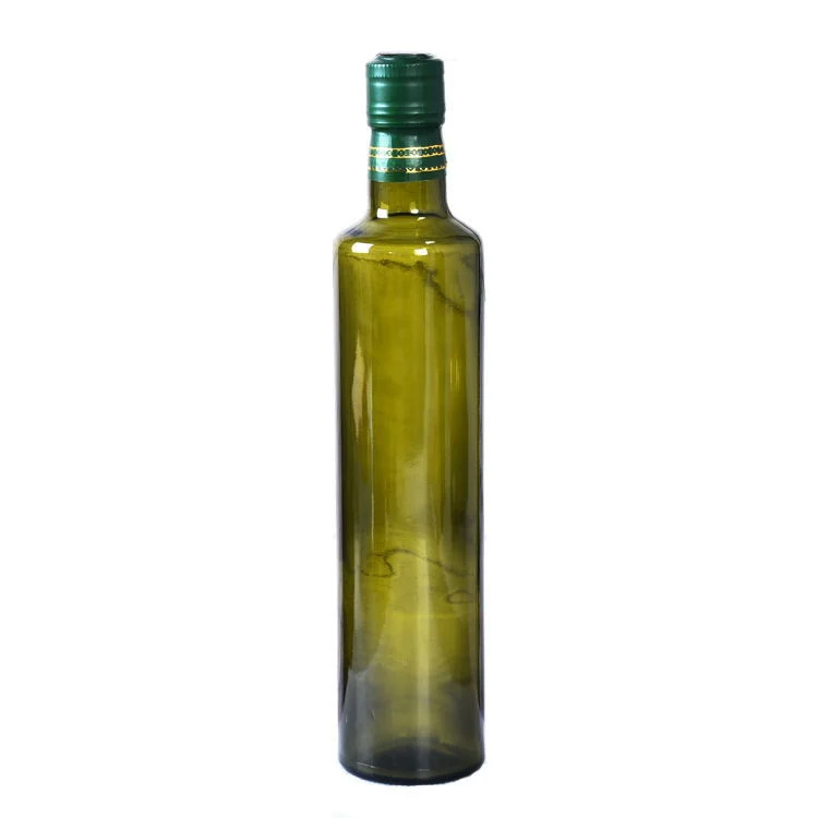 Kitchen Used 500ml Marasca Glass Bottle Olive Oil Bottle Glass with Aluminum Screw Cap and Shrink Wrap