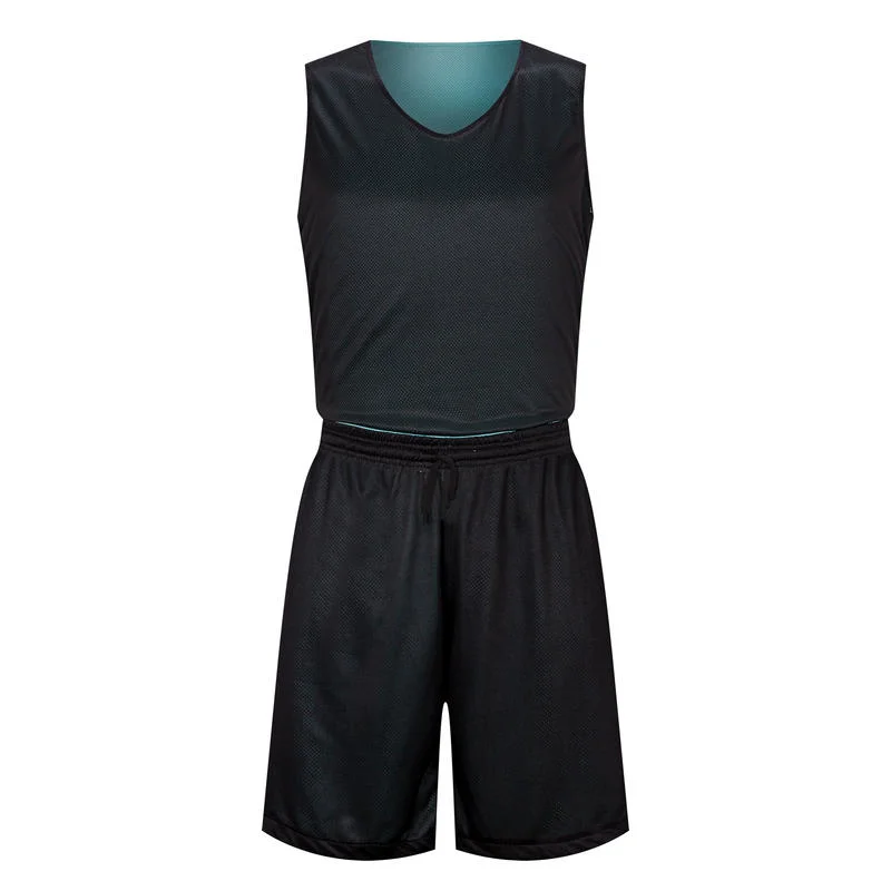 Vêtements de basket-ball recto-verso de l'été de la lumière et respirante, hommes et femmes's Sports Vest Shorts costume Sportswear