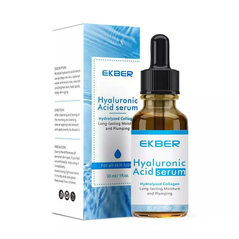 Kundenspezifisches Logo Großhandel rein Vegan Bio-Vitamin C Kollagen Gesichtsbehandlung Serum Whitening Firming Anti Aging Brightening 20% Hyaluronsäure Serum