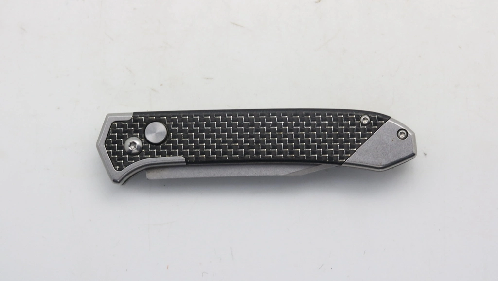4.5" Stainless Steel Stone Washed Blade Spring Assisted Pocket Folding Knife